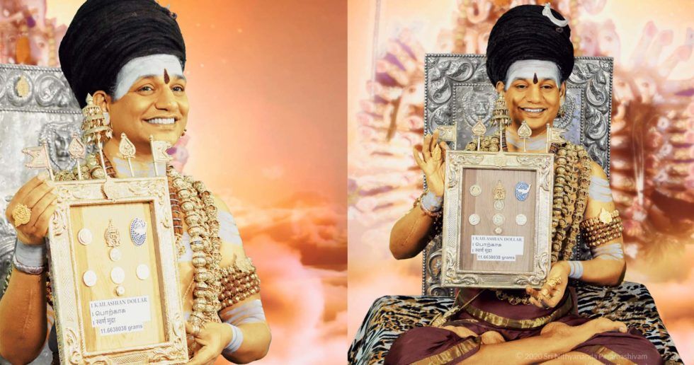 The Supreme Pontiff of Hinduism with Kailasian Dollar